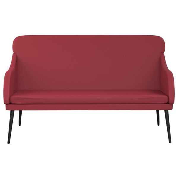 vidaXL Banc Rouge bordeaux 110x76x80 cm Similicuir