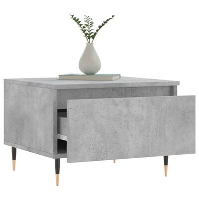 vidaXL Table basse gris béton 50x46x35 cm bois d'ingénierie