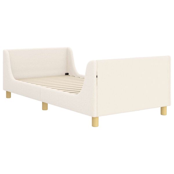 vidaXL Cadre de lit pour enfants avec t&ecirc;te de lit Cr&egrave;me 90 x 190 cm