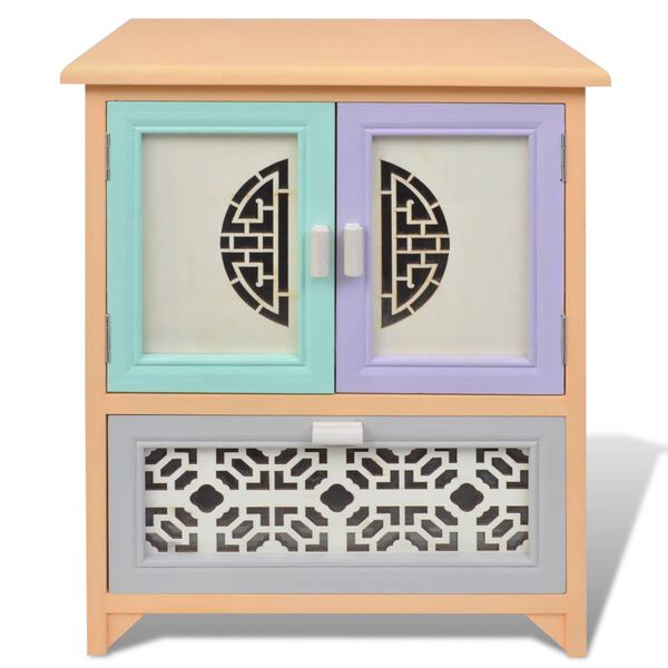 vidaXL Meuble d'appoint Multicolore 46 x 34 x 55.5 cm