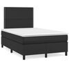 vidaXL Sommier &agrave; lattes de lit matelas Noir 120x200 cm Similicuir