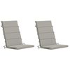 vidaXL Coussin de chaise &agrave; dossier haut GEMERT 2 pc 100 % polyester