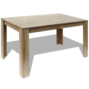 vidaXL Table &agrave; manger 140x80x75 cm ch&ecirc;ne