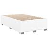vidaXL Sommier &agrave; lattes de lit avec matelas Blanc 120x200cm Similicuir