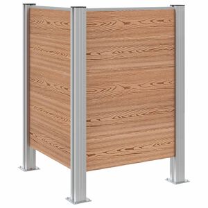 vidaXL Cl&ocirc;ture de poubelle Marron 85 x 85 x 115 cm Aluminium et WPC