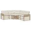 vidaXL Canap&eacute; de jardin et coussins et repose-pied en forme de L rotin