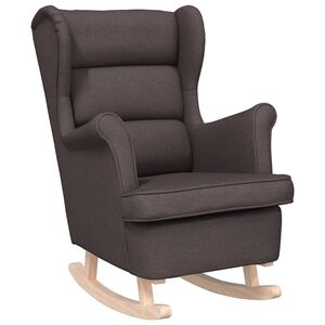 vidaXL Chaise &agrave; bascule marron fonc&eacute; 74x90x102 cm tissu