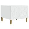 vidaXL Table basse Blanc 50 x 49 x 40 cm Bois d'ing&eacute;nierie