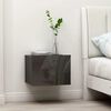 vidaXL Table de chevet Gris brillant 40 x 30 x 30 cm bois d'ing&eacute;nierie