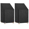 vidaXL Housses de chaise de jardin 2 pcs 8 &oelig;illets 65x65x80/120 cm PE
