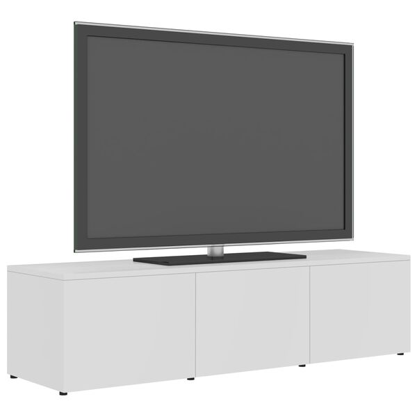 vidaXL Meuble TV Blanc 120x34x30 cm Bois d'ingénierie
