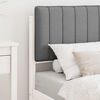 vidaXL Cadre de lit avec t&ecirc;te de lit rembourr&eacute;e Gris clair 75 x 190 cm