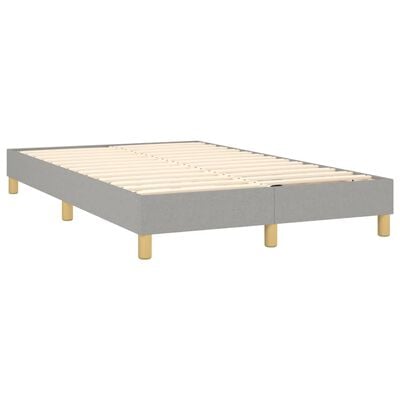 vidaXL Sommier à lattes de lit avec matelas Gris clair 120x200cm Tissu