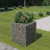 vidaXL Lit sur&eacute;lev&eacute; &agrave; gabion Acier galvanis&eacute; 90x90x100 cm