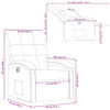 vidaXL Fauteuil inclinable &eacute;lectrique Marron Tissu