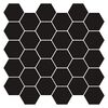 vidaXL Carreau hexagonal 50 pc Noir 30 x 30 cm Polyur&eacute;thane et PET