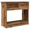 vidaXL Table console avec tiroirs vieux bois 85,5x38,5x74,5 cm