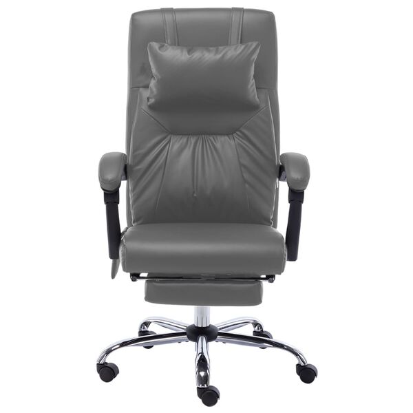 vidaXL Chaise de bureau de massage Anthracite Similicuir