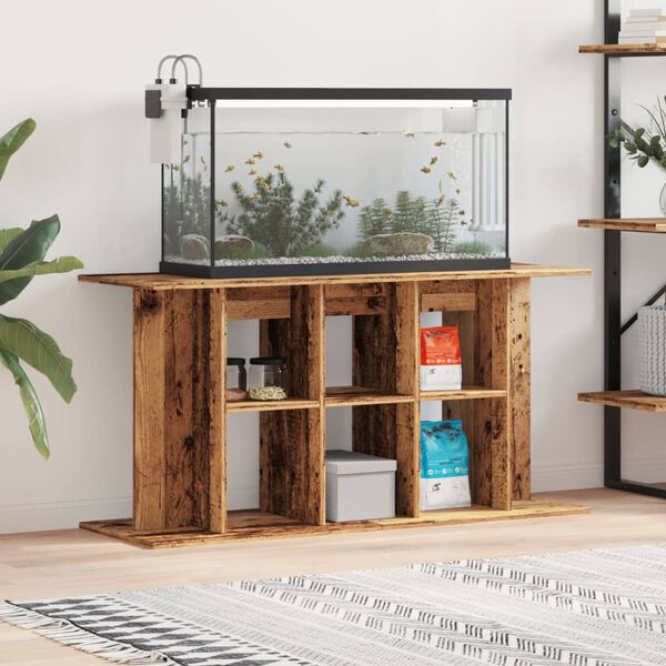 vidaXL Support pour aquarium vieux bois 120x40x60 cm bois d'ing&eacute;nierie