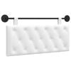 vidaXL T&ecirc;te de lit suspendue Blanc Tissu