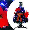 vidaXL Sapin de No&euml;l en fibre optique 64 cm 12 LED Multicolore PVC