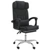 vidaXL Fauteuil de massage inclinable de bureau Noir Similicuir