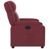 vidaXL Fauteuil inclinable &eacute;lectrique Rouge bordeaux Tissu
