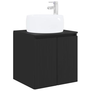 vidaXL Vanit&eacute; de lavabo mural Noir 49,5 x 44,5 x 66 cm
