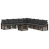 vidaXL Ensemble de canap&eacute; de jardin 10 pc Gris et Gris fonc&eacute; polyrotin