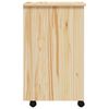 vidaXL Cabinet Roulant avec Tiroirs avec roue MOSS Vernis transparent