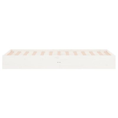 vidaXL Cadre de lit blanc bois massif 90x190 cm simple