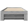 vidaXL Cadre de lit sans matelas sonoma gris 100x200 cm