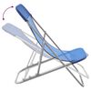 vidaXL Chaises plage pliantes lot de 2 textil&egrave;ne acier enduit poudre