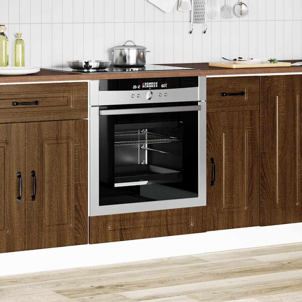 vidaXL Armoire à four Kalmar chêne marron bois d'ingénierie