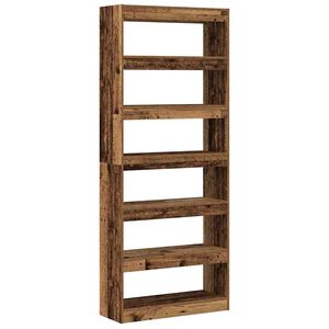 vidaXL Biblioth&egrave;que 6 niveaux 80 x 30 x 198 cm Bois d'ing&eacute;nierie