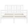 vidaXL Cadre de lit sans matelas blanc 140x200 cm bois massif