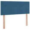 vidaXL Lit de Rangement avec matelas Bleu foncé 120 x 200 cm Velours