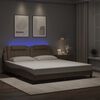 vidaXL Cadre de lit Viana avec LED sans matelas cappuccino 180x200 cm