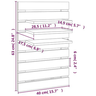 vidaXL Étagères de chevet murales 2 pcs Bois de pin massif