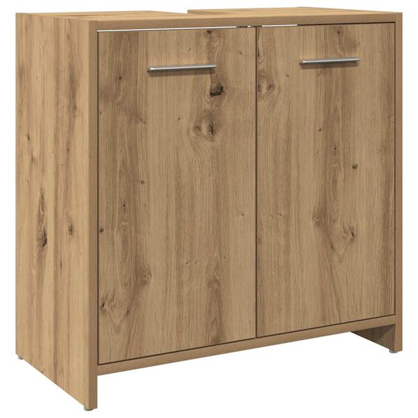 vidaXL Armoire lavabo de salle de bain chêne artisanal 60x33x60 cm