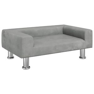 vidaXL Lit pour chien gris clair 70x45x26,5 cm velours