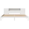 vidaXL Lit biblioth&egrave;que sans matelas blanc 200x200 cm bois pin massif