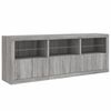 vidaXL Buffet avec lumi&egrave;res LED sonoma gris 181,5x37x67 cm