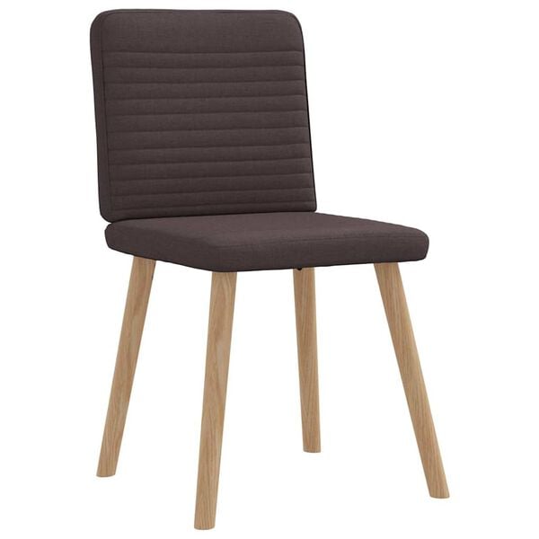 vidaXL Chaises à manger lot de 2 marron foncé tissu
