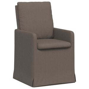 vidaXL Chaises de salle &agrave; manger 2 pc Lin Gris clair 57 x 67 x 98 cm