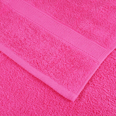 vidaXL Serviettes de qualité supérieure 10pcs rose 600 g/m² 100% coton