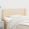 vidaXL T&ecirc;te de lit avec oreilles Cr&egrave;me 83x16x78/88 cm Tissu