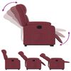 vidaXL Fauteuil inclinable rouge bordeaux tissu