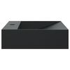 vidaXL Vasque 50x38x11 cm fonte min&eacute;rale/marbre noir mat