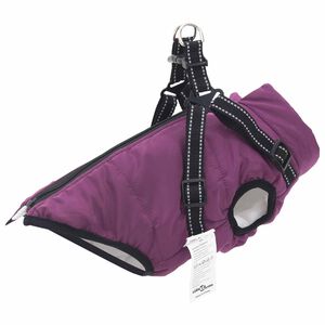 vidaXL Manteau pour chien Pourpre L32 Fleece et Polyester